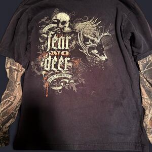 Affliction Like Men's Black and Navy T-shirt